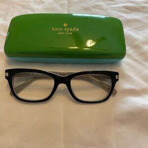 Kate Spade Black Glasses with Green Case